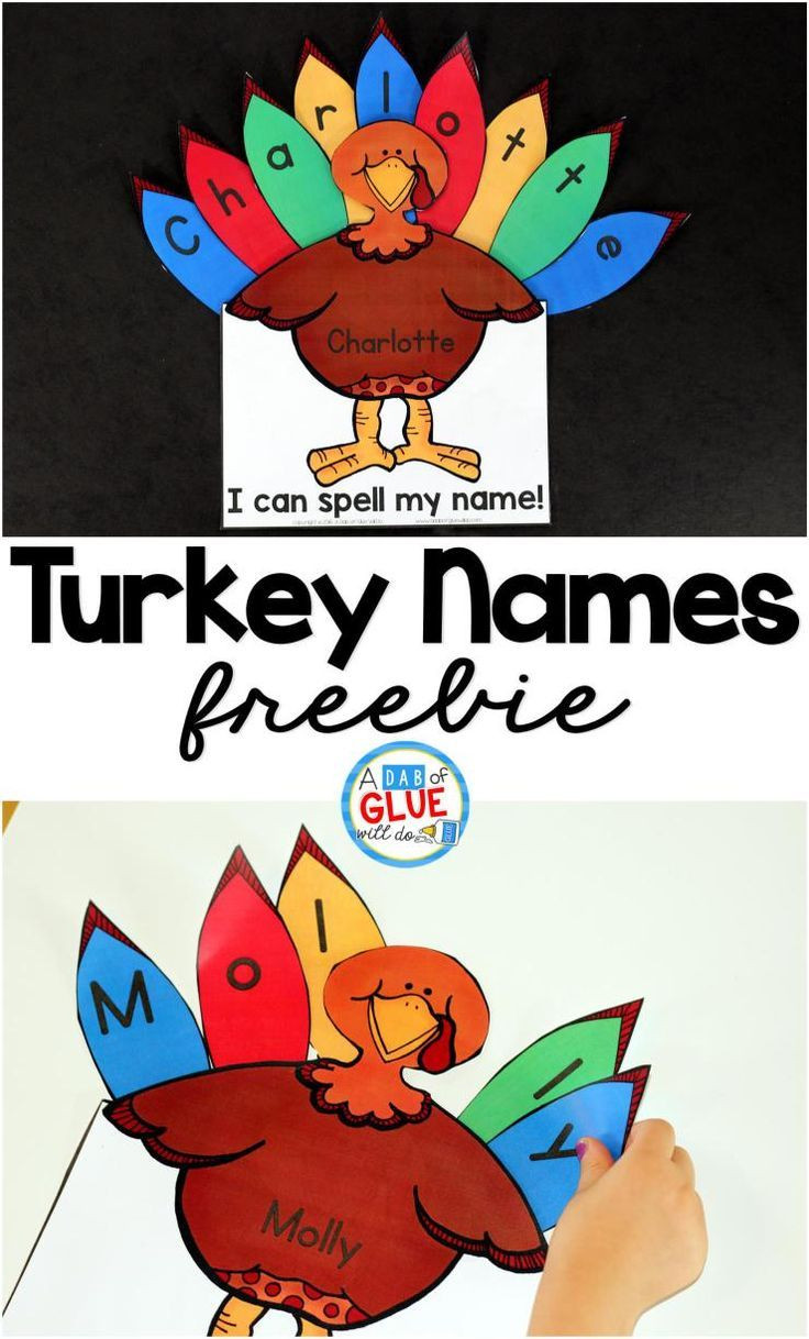 Thanksgiving Crafts For Kindergarten
 Turkey Names Teaching Preschool