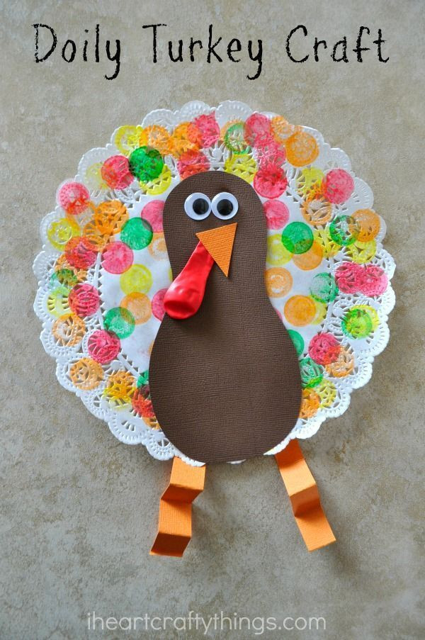Thanksgiving Crafts For Preschoolers
 Doily Turkey Craft for Kids