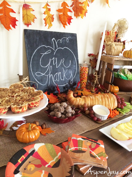 Thanksgiving Party Decorations
 Fun Thanksgiving Food Ideas for a Preschool Party Aspen Jay