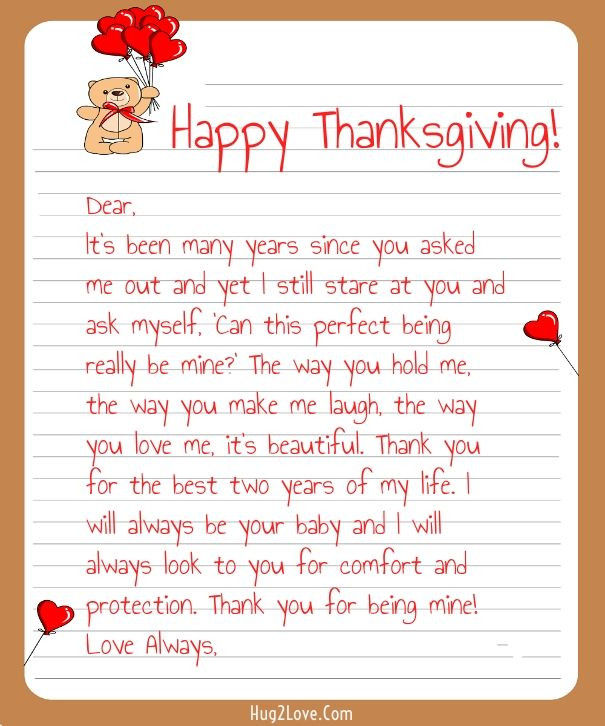 Thanksgiving Quotes For Boyfriend
 Thanksgiving Love Letters