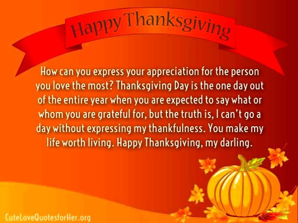 Thanksgiving Quotes For Boyfriend
 Thanksgiving love quotes on her – thanks sayings