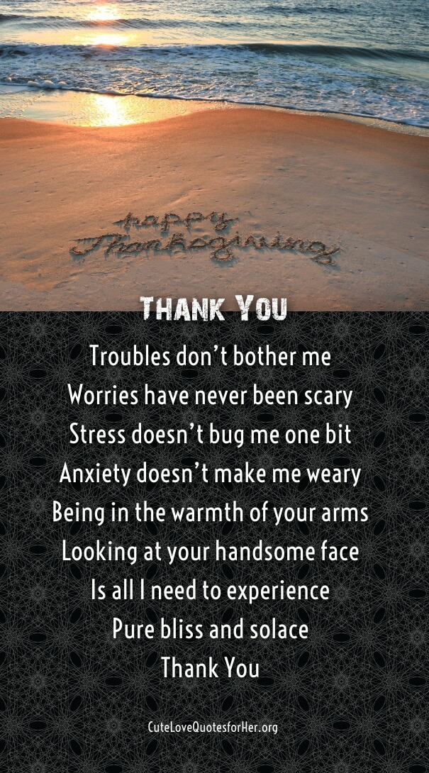Thanksgiving Quotes For Boyfriend
 25 Thanksgiving Love Poems to Wish Her Him Thankful Poems