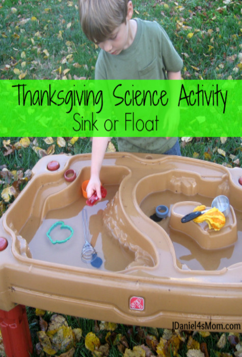 Thanksgiving Science Activities
 Thanksgiving Science Activity Sink or Float