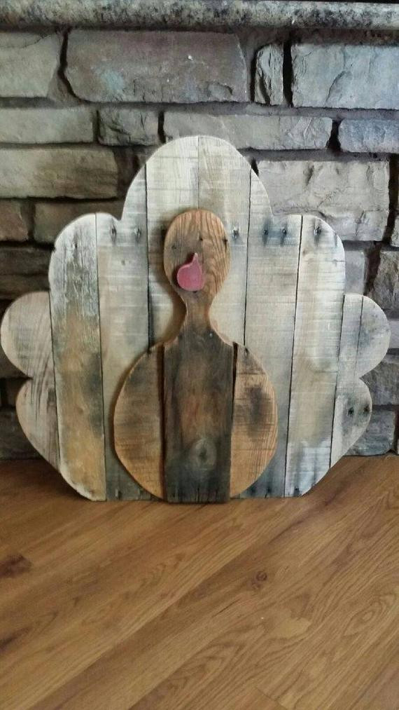 Thanksgiving Wood Crafts
 Items similar to A whimsical pallet wood turkey