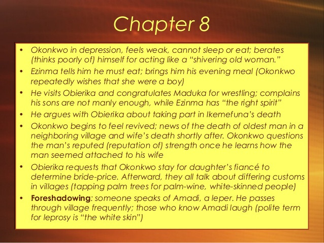 Things Fall Apart Chapter 8 Quotes
 THINGS FALL APART QUOTES ABOUT OKONKWO AND EZINMA image