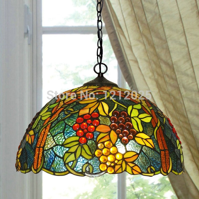 Tiffany Kitchen Lighting
 Lustre Tiffany Style Grape Pendant Lamp Dinning Light