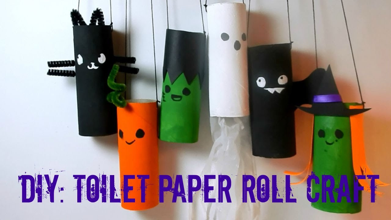 Toilet Paper Halloween Crafts
 DIY Halloween Toilet Paper Roll Craft Recycle