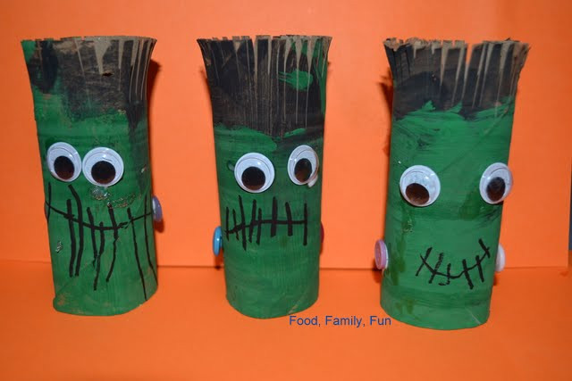Toilet Paper Halloween Crafts
 Food Family Fun Frankenstein Toilet Paper Roll Craft