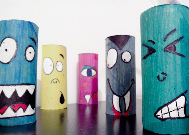 Toilet Paper Halloween Crafts
 Halloween crafts for kids 19 upcycled toilet paper rolls