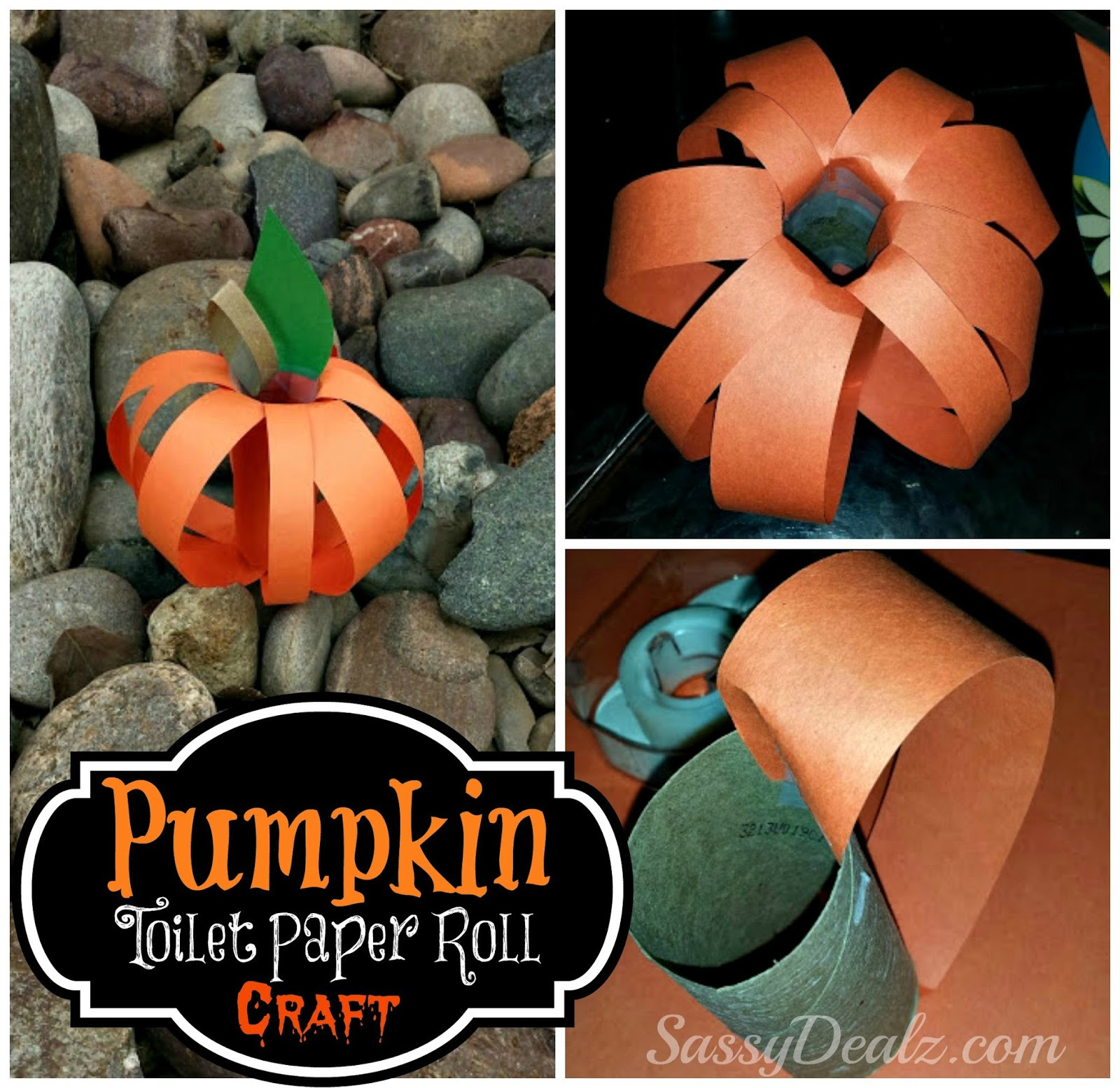 Toilet Paper Halloween Crafts
 Pumpkin Toilet Paper Roll Craft For Kids Halloween Idea
