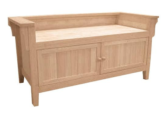Unfinished Storage Bench
 Quality Wood unfinished Furniture benches and storage
