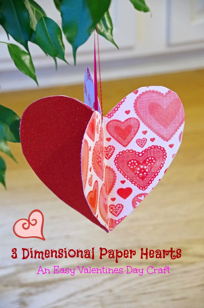 Valentines Day Ideas Crafts
 Easy Valentines Day Craft Idea Make 3D Paper Hearts