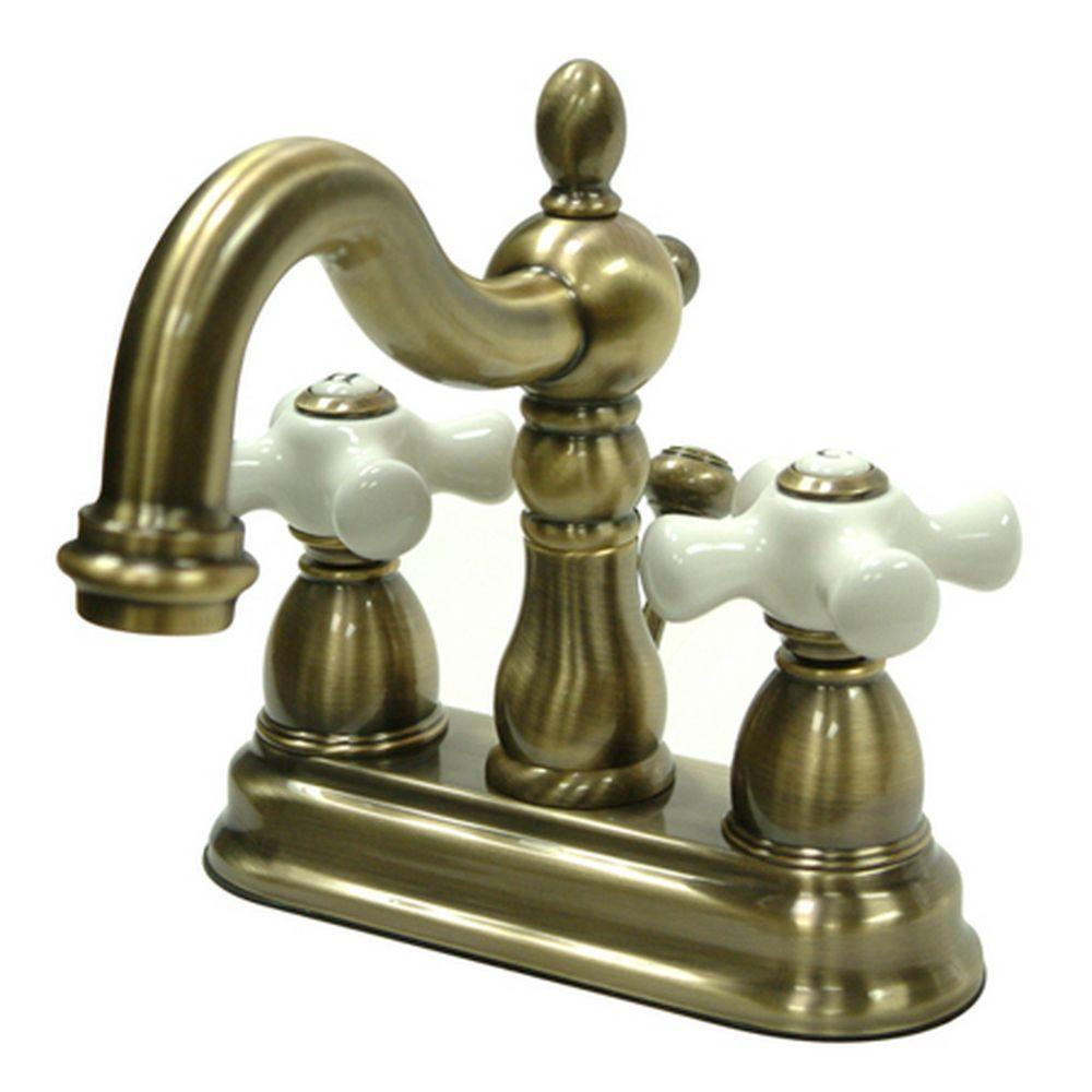 Vintage Bathroom Faucets
 Kingston Brass Victorian 4 in Centerset 2 Handle Bathroom