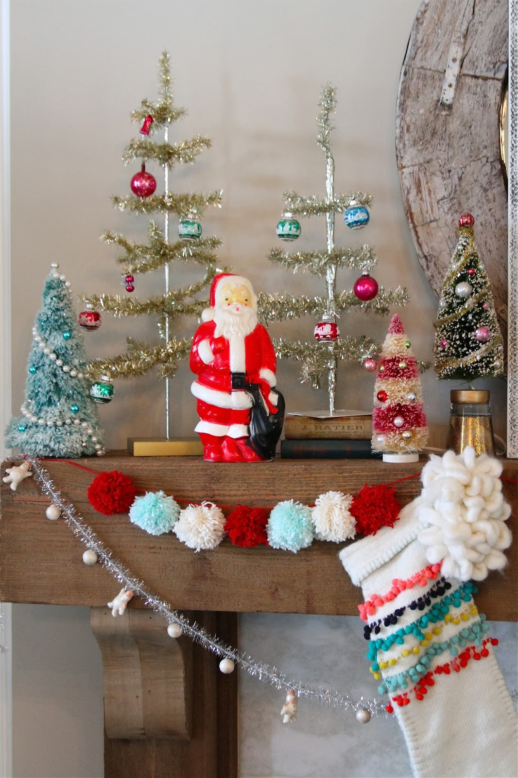 Vintage Christmas Decorating Ideas
 Nesting in the Bluegrass Vintage inspired Christmas mantel