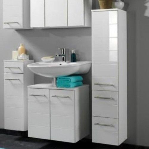 Wall Mount Bathroom Cabinet White
 Wall Mounted Bathroom Cabinet White Gloss Long Tall