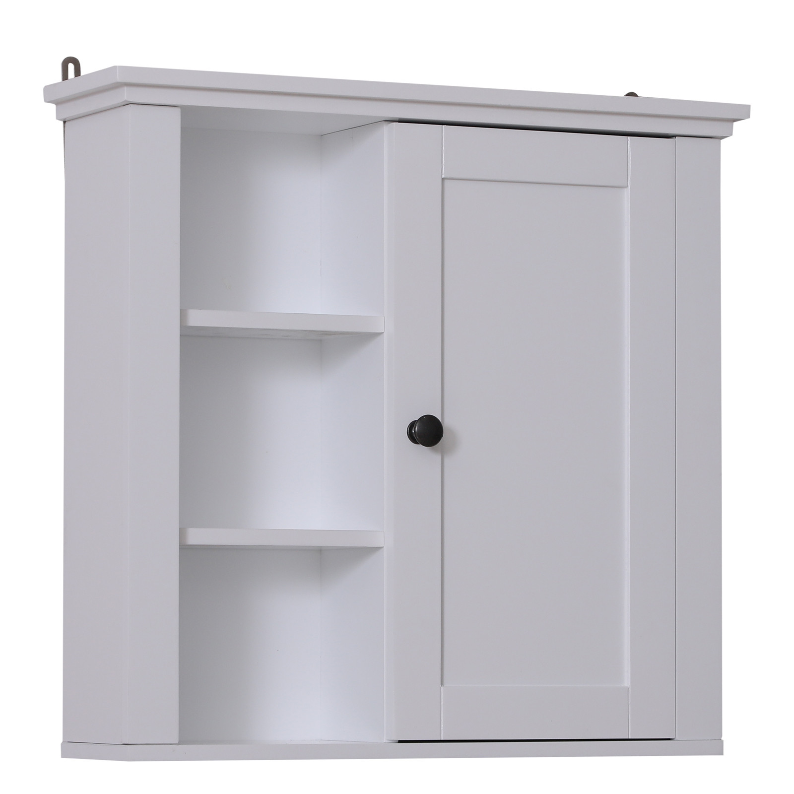Wall Mount Bathroom Cabinet White
 HOM 21” Wood Wall Mount Bathroom Linen Storage Cabinet