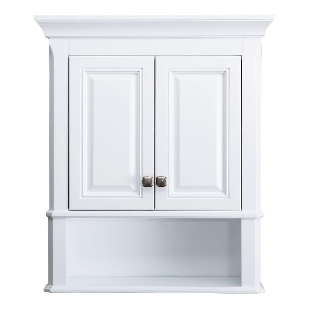 Wall Mount Bathroom Cabinet White
 Home Decorators Collection Moorpark 24 in W Bathroom