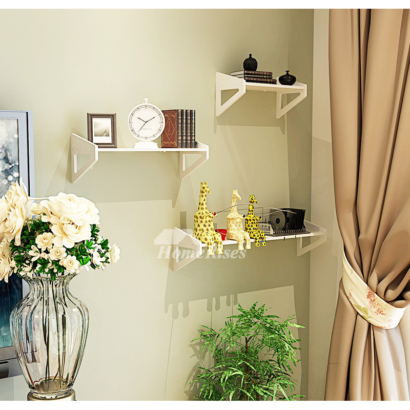 Wall Shelf For Living Room
 White Wall Mounted Shelves PVC Ledges Decorative Unique