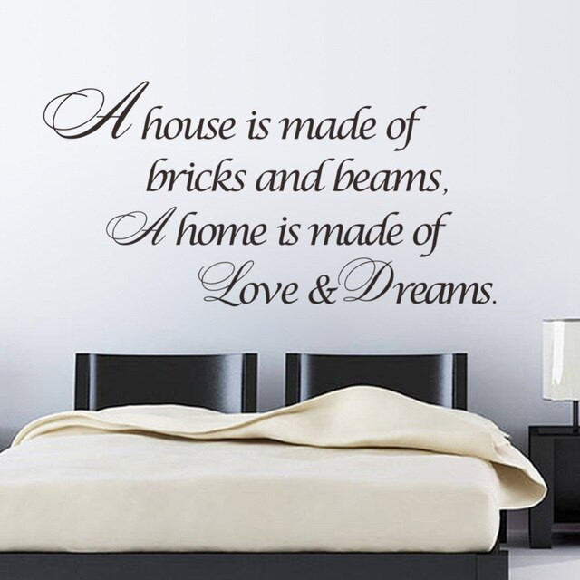 Wall Sticker Quotes For Bedroom
 A home is made of Love Dreams quotes Wall Sticker Bedroom