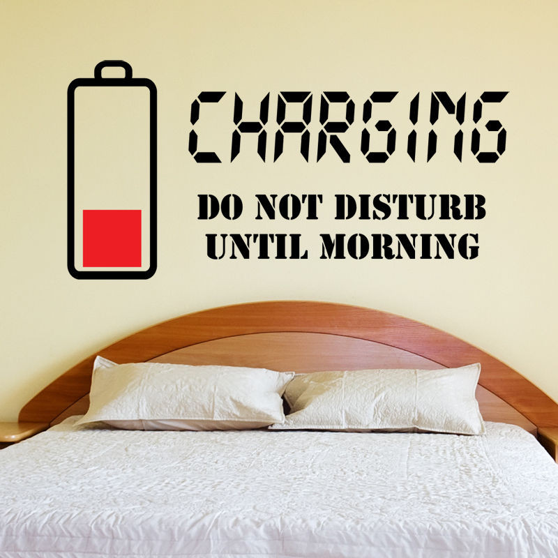 Wall Sticker Quotes For Bedroom
 Charging Do not disturb Wall Sticker Wall Quote Art Decal
