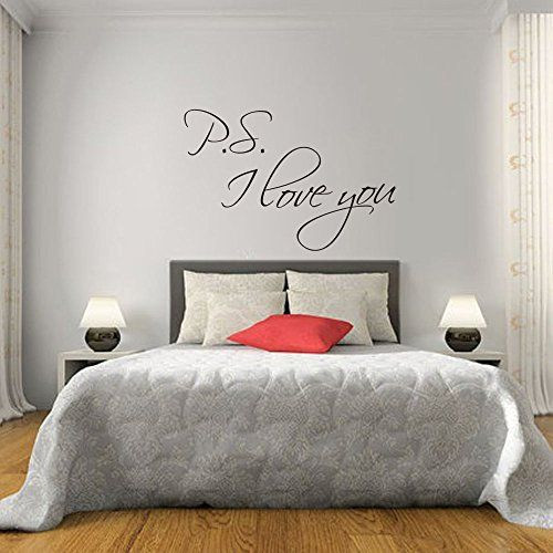 Wall Sticker Quotes For Bedroom
 PS I Love You Wall Stickers Quotes Vinyl Decal Couple