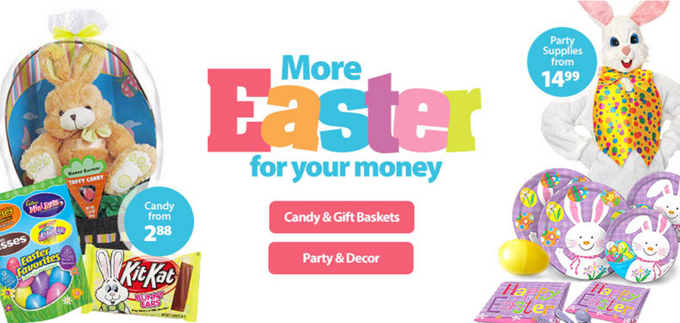 Walmart Easter Decor
 Easter Baskets Candy and Party Supplies Starting at $1 99