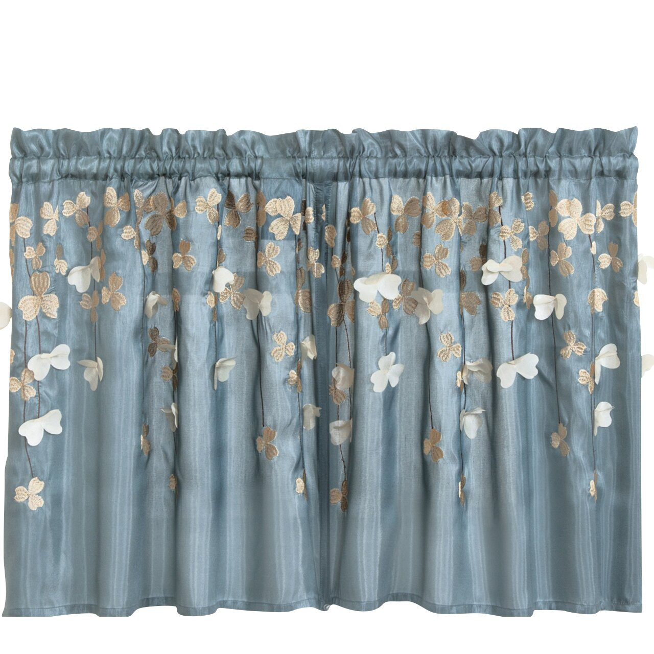 Wayfair Kitchen Curtains
 Lush Decor Flower Kitchen Light filtering Tier Curtain