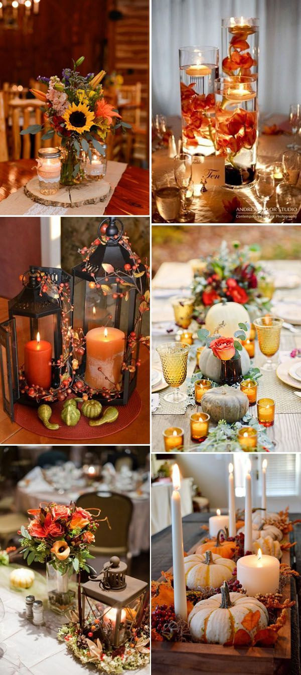 Wedding Themes Ideas For Fall
 46 Inspirational Fall & Autumn Wedding Centerpieces Ideas