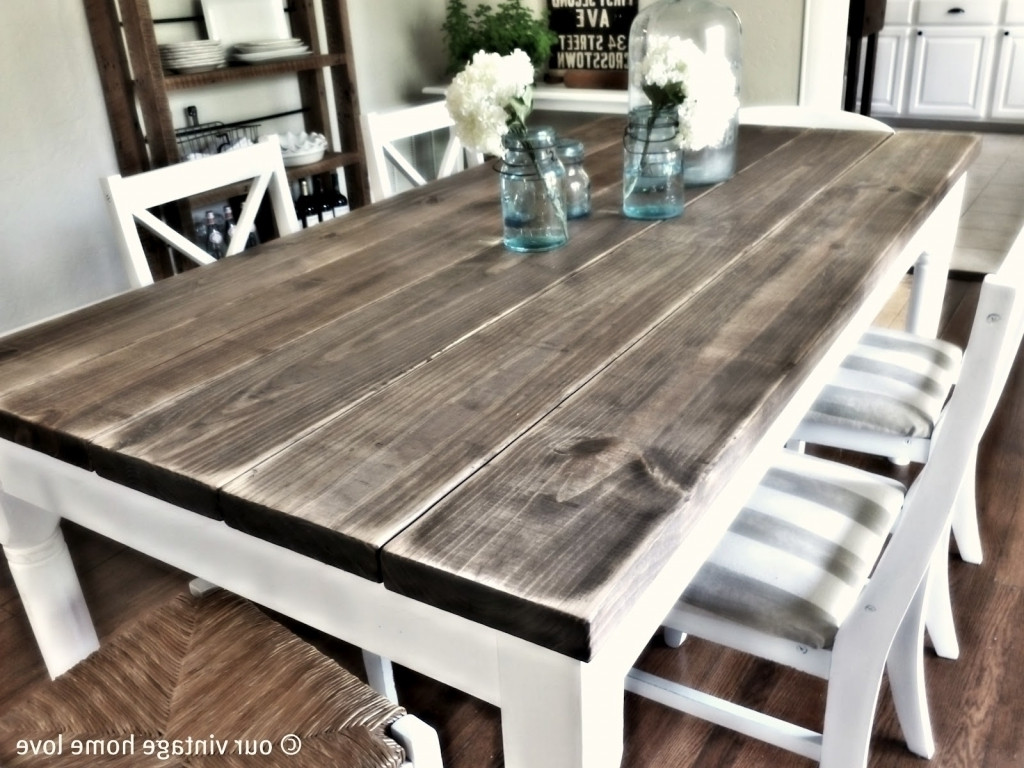 White And Wood Kitchen Table
 Distressed White Wood Kitchen Table