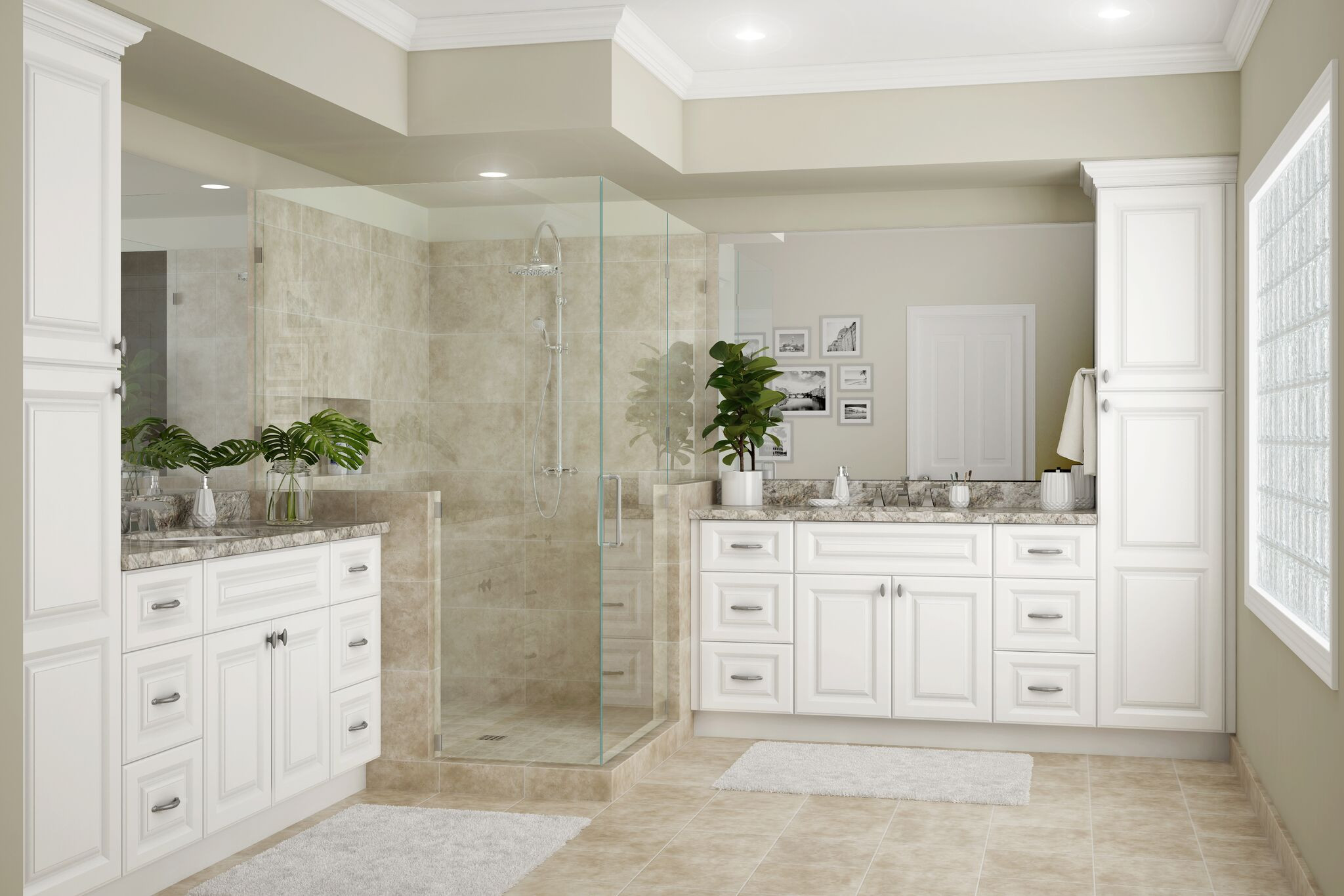 White Cabinet Bathroom
 Hallmark Bath Cabinets in Arctic White – Kitchen – The