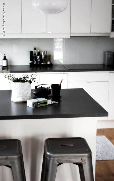 White Kitchen Bench
 White cupboards with black benchtops in 2019