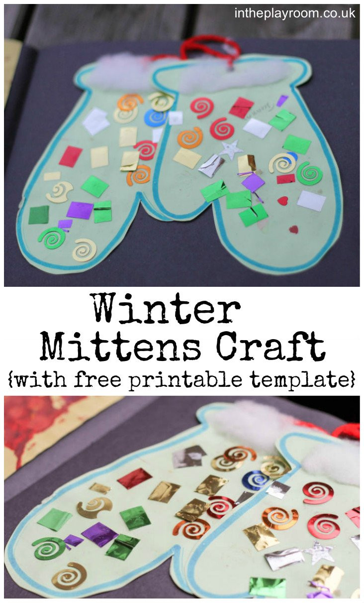Winter Arts And Crafts
 Winter Mittens Craft In The Playroom