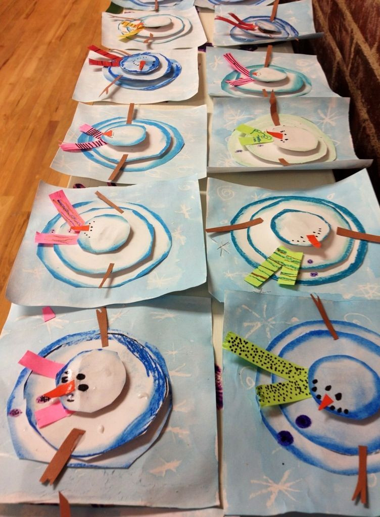 Winter Crafts For Kindergarten
 Aerial View Snowmen Scrapping paper crafts