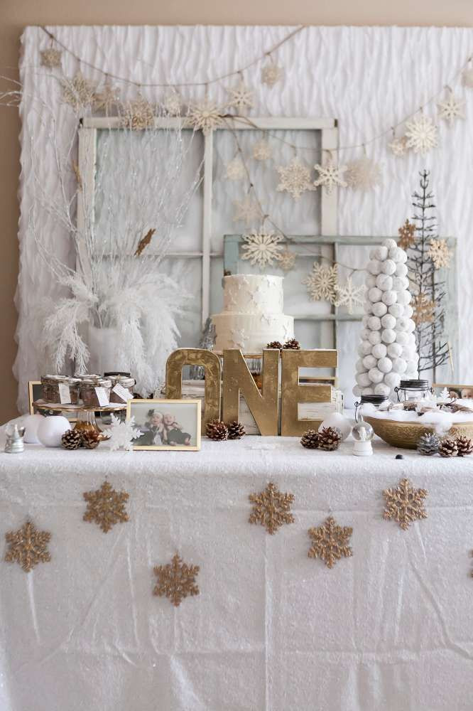 Winter First Birthday Ideas
 Rustic Winter ONEderland birthday party See more party