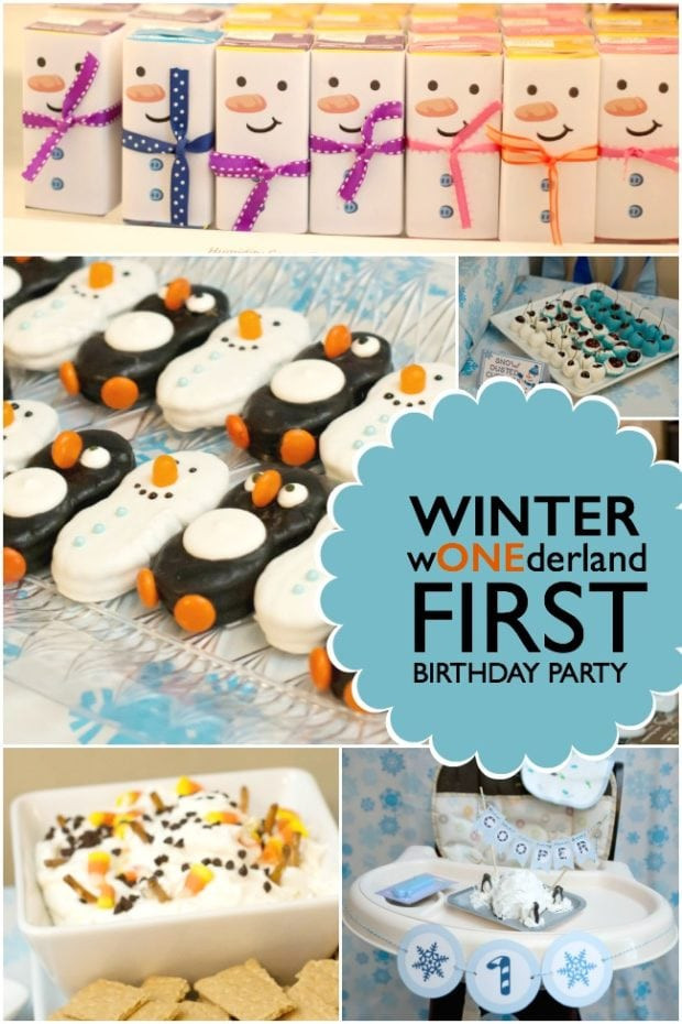 Winter First Birthday Ideas
 Boy s Winter ONEderland 1st Birthday Party Spaceships
