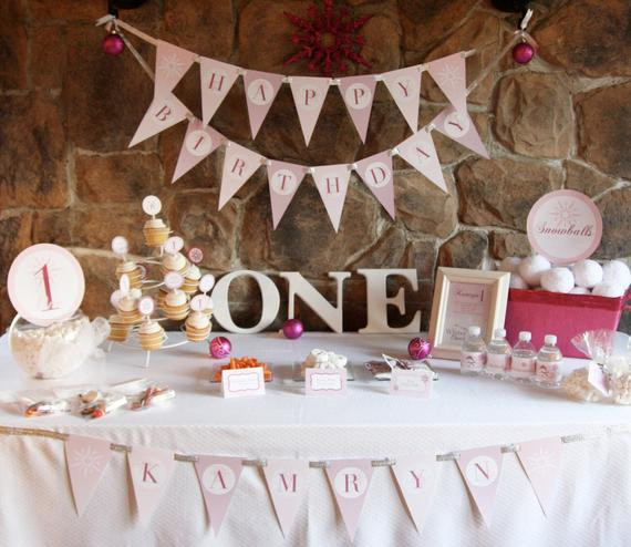 Winter First Birthday Ideas
 Items similar to Winter ONEderland Birthday Party Theme