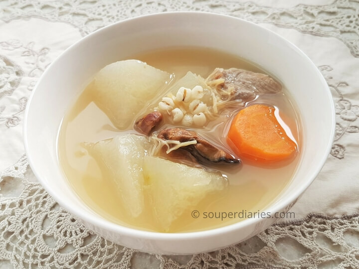 Winter Melon Soup Recipe
 Winter Melon with Barley Soup Souper Diaries