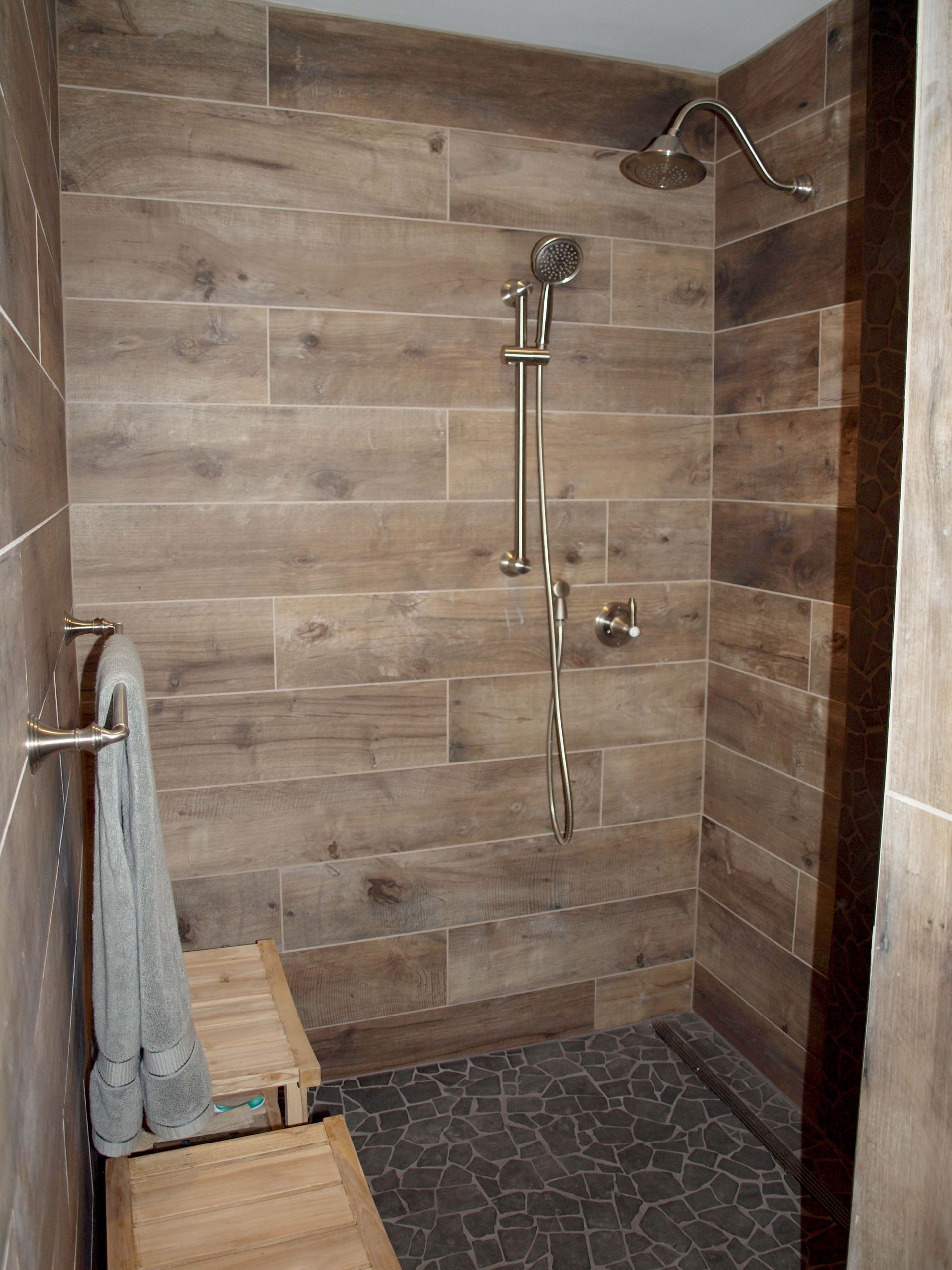 Wood Look Tile Bathrooms
 Wood Look Tile on Walls Normandy Remodeling