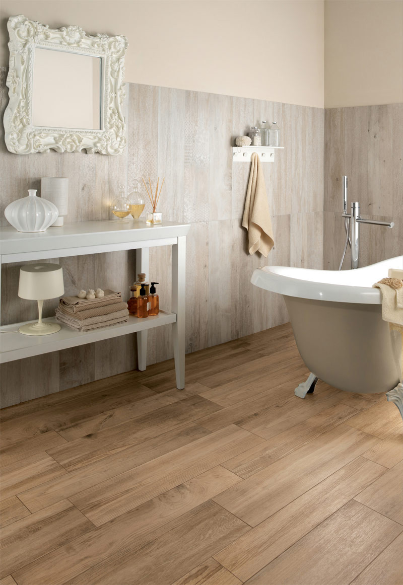 Wood Look Tile Bathrooms
 Bathroom With Wood Tile Floor Home Decorating Ideas