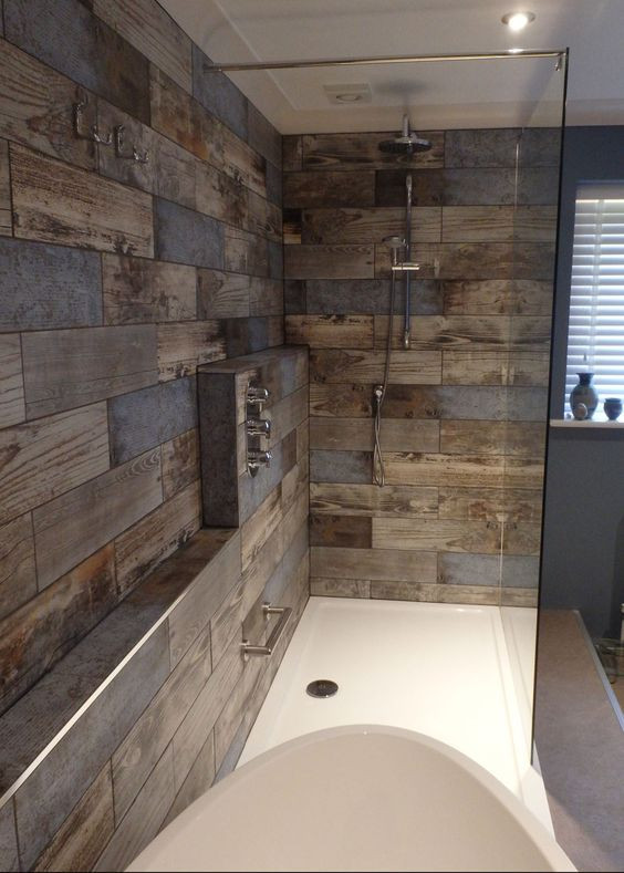 Wood Look Tile Bathrooms
 15 Stylish Ways To Add Rustic Touches To Your Bathroom