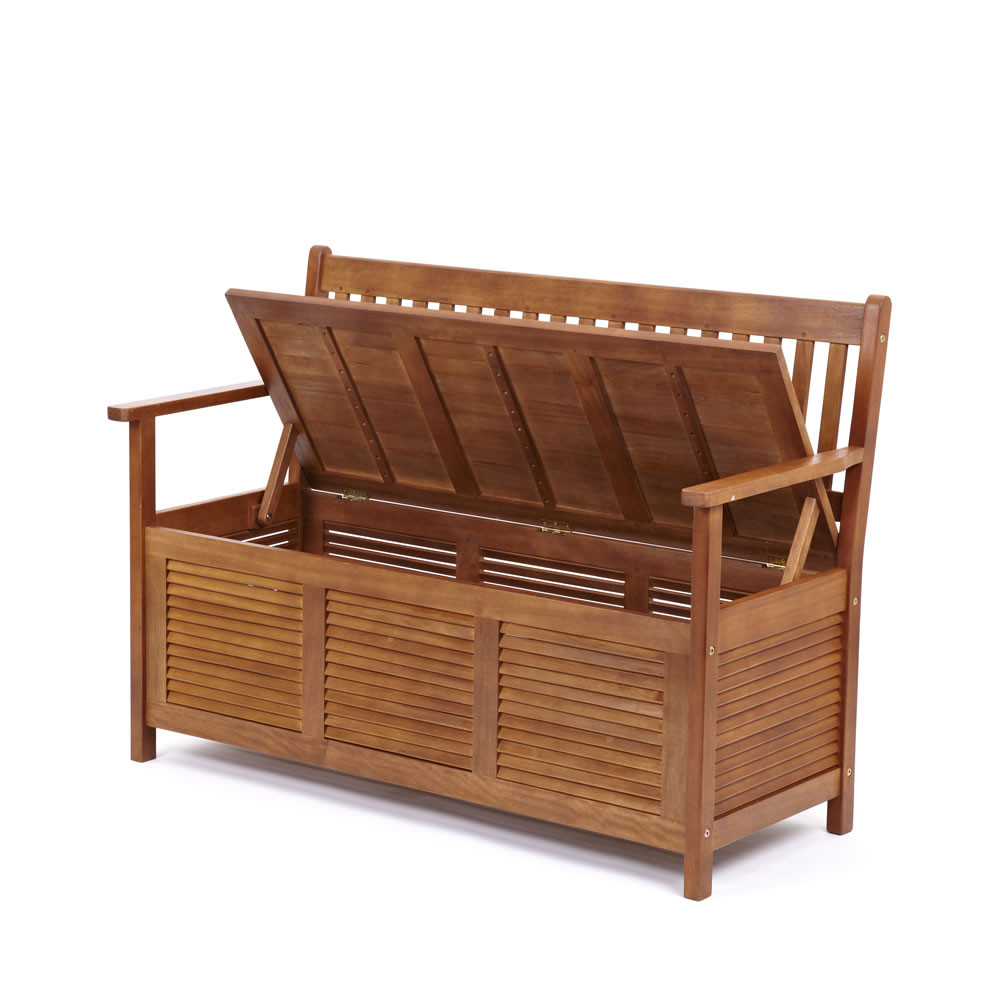 Wood Storage Bench Seat
 Garden Patio Outdoor Solid Hardwood Wooden Bench Seat