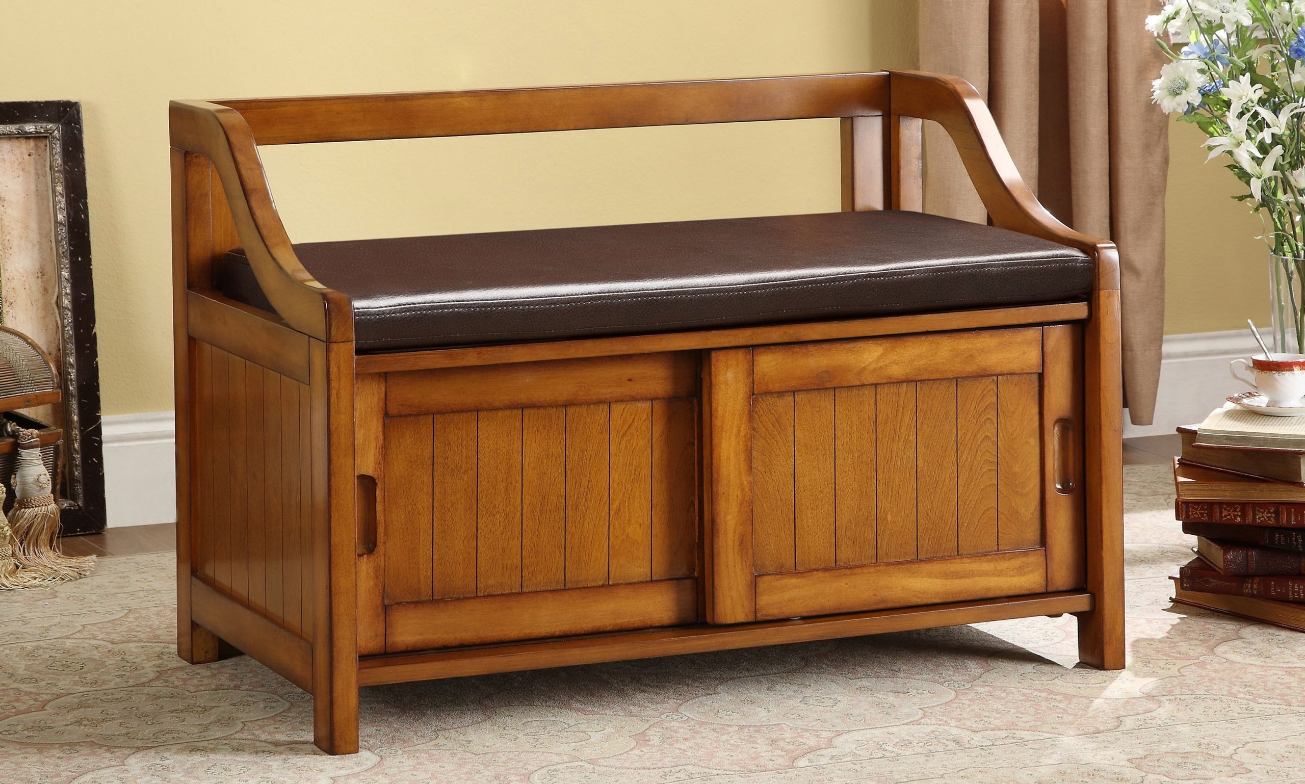 Wood Storage Bench Seat
 Wooden Storage Bench For Shoes