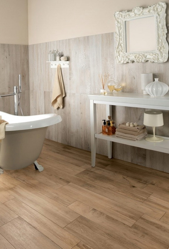 Wood Tile Bathroom
 Beautiful wood tile from Ariana Italiana
