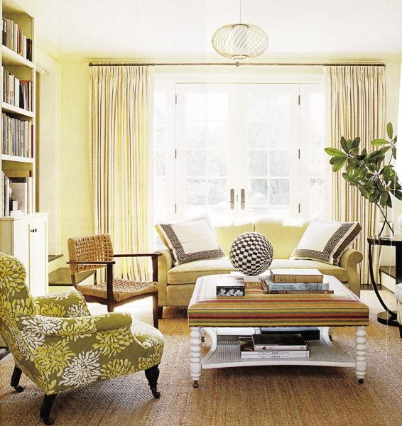 Yellow Walls Living Room
 Cottage Blue Designs Yellow rooms