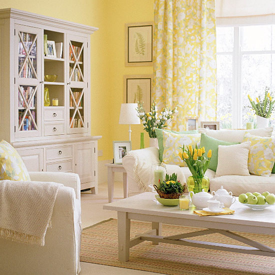 Yellow Walls Living Room
 Design Inspiration