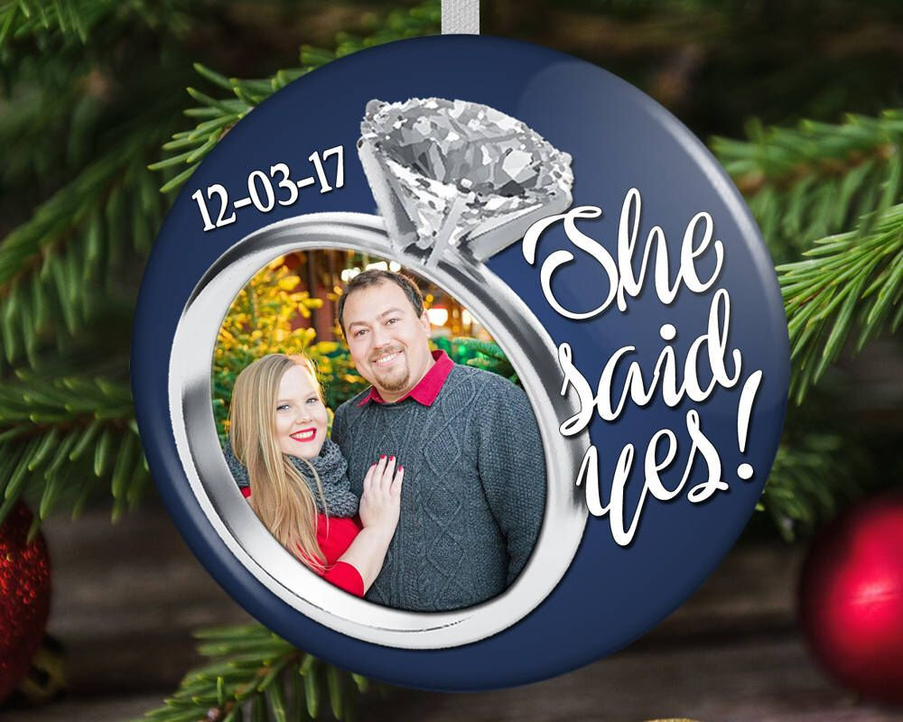 Christmas Gift Ideas For Newly Engaged Couple
 Engaged Christmas Ornament Engagement Announcement