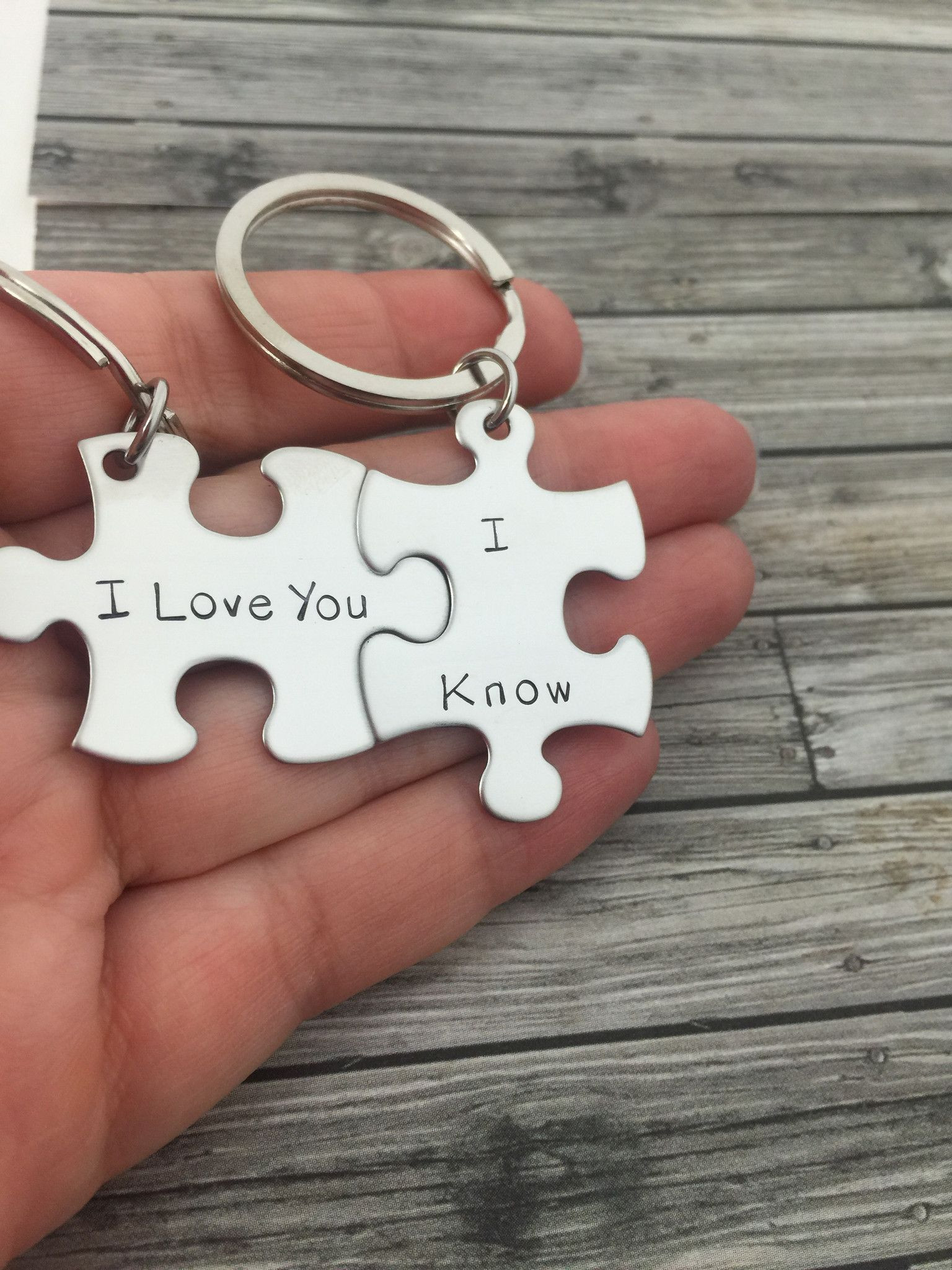Couple Gift Ideas Your Boyfriend
 I love you I Know keychains Couples Keychains