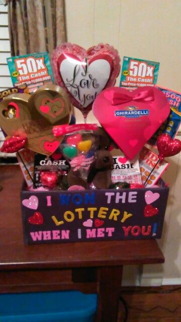 Do It Yourself Valentine Gift Ideas
 Lottery valentines basket