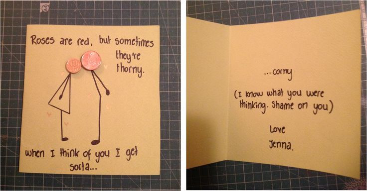 Funny Gift Ideas For Boyfriends
 diy birthday card for him Google Search