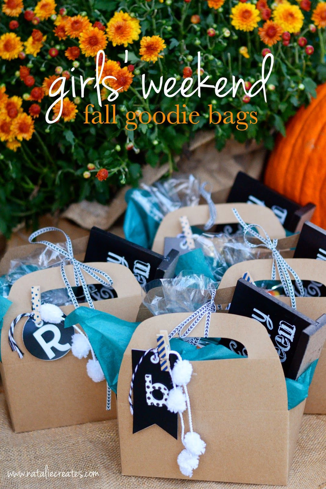 Gift Bag Ideas For Girls
 natalie creates girls weekend fall goo bags fall